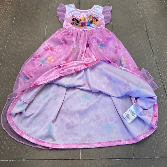 Toddler Girls Disney Princess Pink Floral Fantasy Dress or Nightgown • Size 3T - Picture 6 of 12